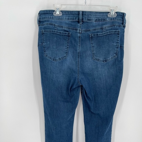 NYDJ Zip Front Marilyn Straight Medium Wash Jeans Pant Size 14 - Picture 6 of 9